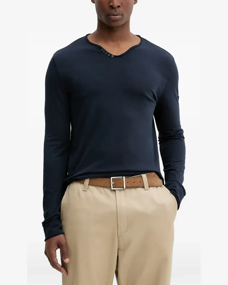 Zadig & Voltaire Henley Monastir T-Shirt - Blau Blau