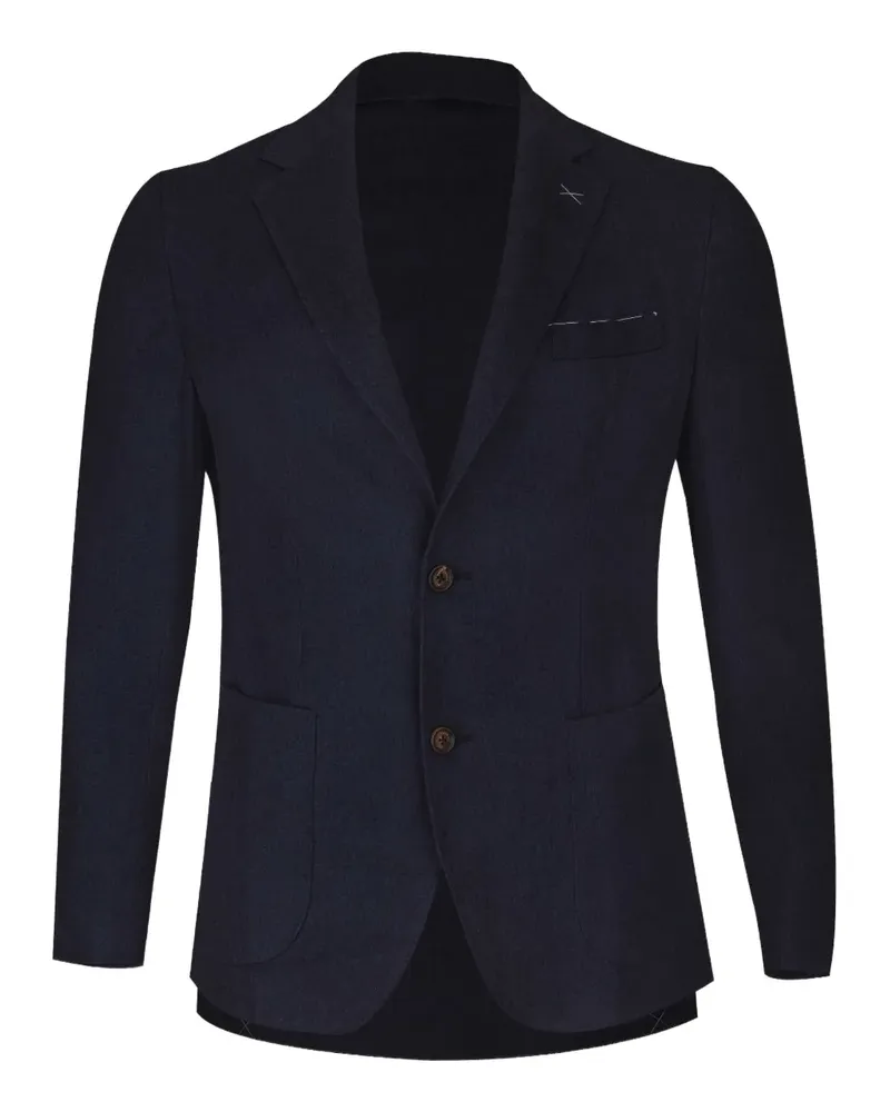 Eleventy single-breasted patch-pocket blazer - Blau Blau