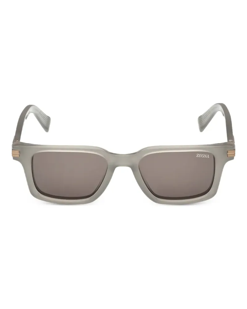 Ermenegildo Zegna rectangle-frame sunglasses - Grau Grau