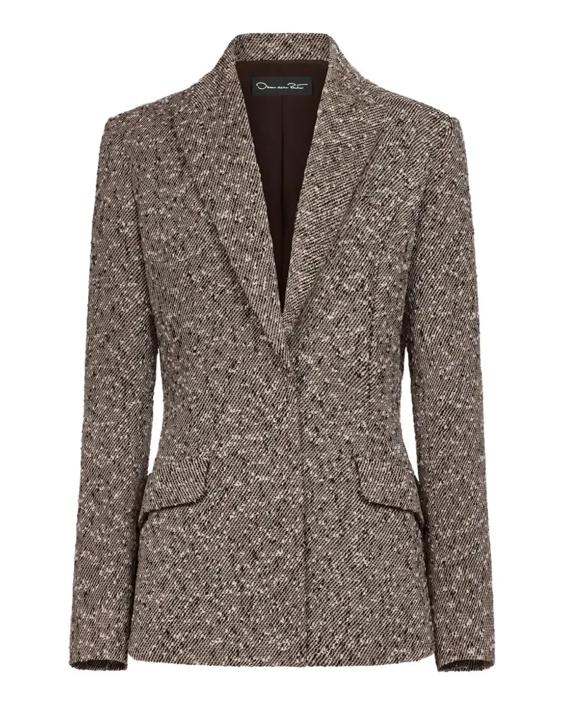 Oscar de la Renta Sakko aus Tweed - Braun Braun