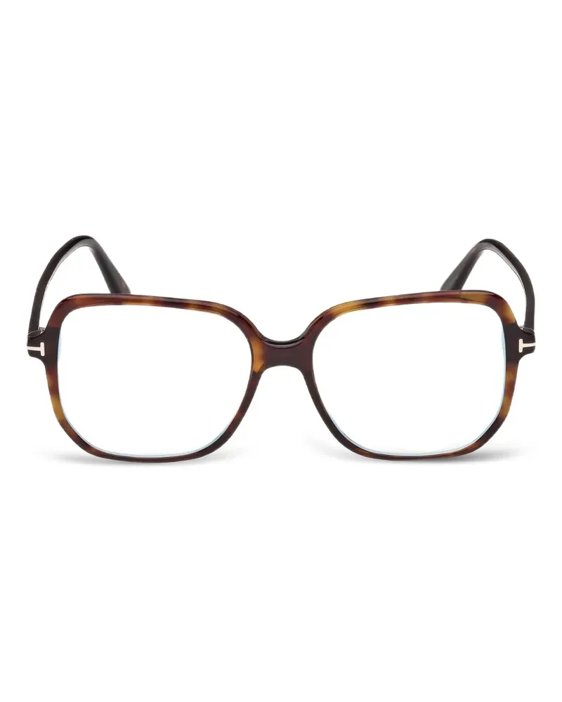 Tom Ford tortoiseshell-effect square-frame glasses - Braun Braun