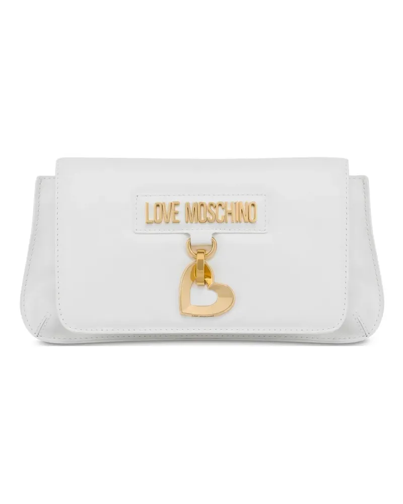 Moschino Schultertasche mit Logo - Weiß Weiß