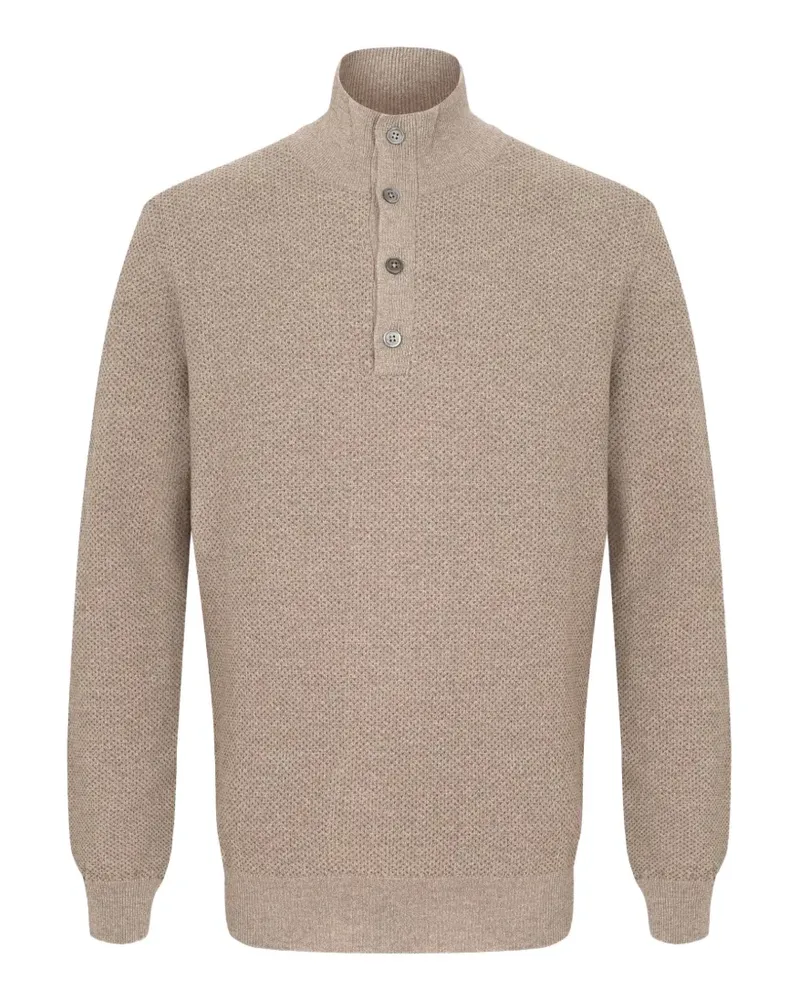 Corneliani button-up knit sweater - Nude Nude