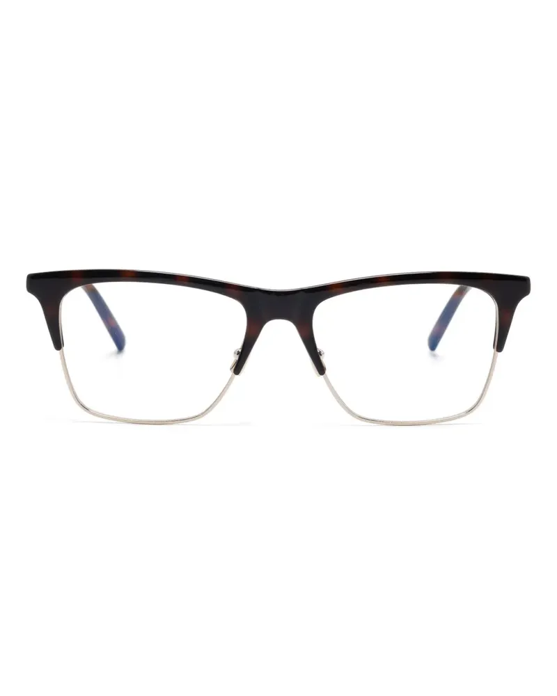 Saint Laurent Brille mit eckigem Gestell - Braun Braun