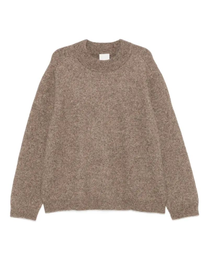 A.P.C. Rundhals-Pullover mit geripptem Saum - Nude Nude