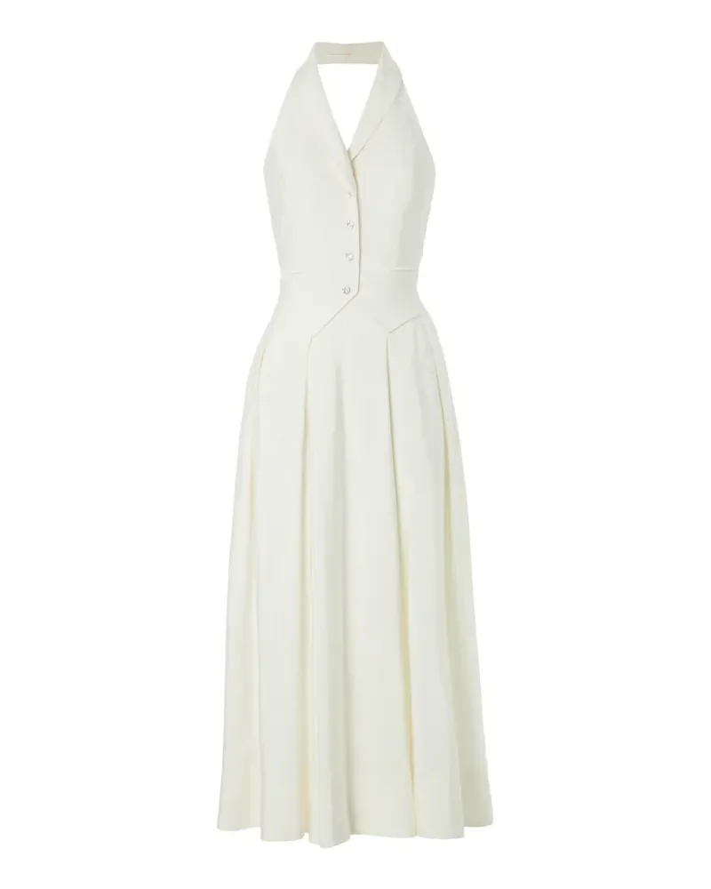 Temperley London Elodie halter button dress - Nude Nude