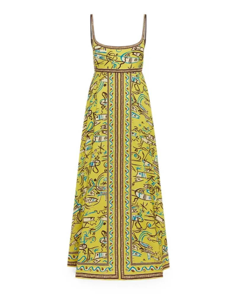 ALEMAIS Fischstäbchen-Sommerkleid - Gelb Gelb