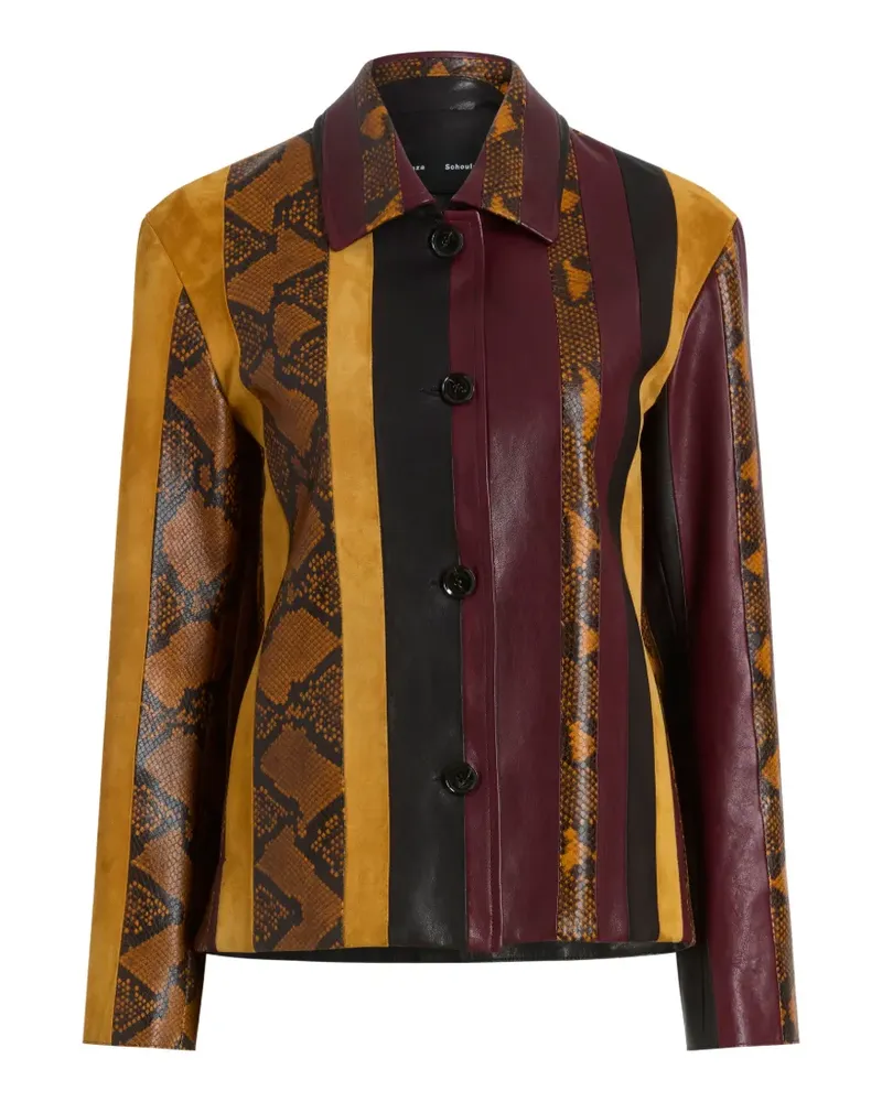 Proenza Schouler Sirine jacket in pieced leather - Gelb Gelb