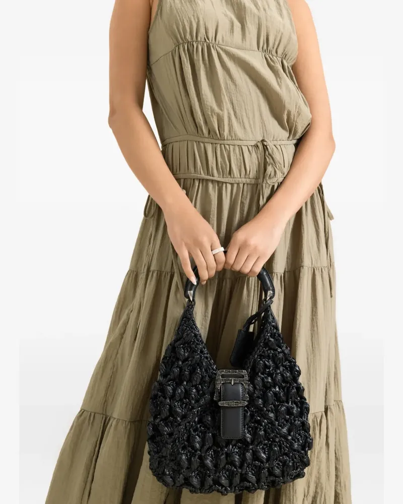 Ermanno Scervino mini Hobo buckle-detail tote bag - Schwarz Schwarz