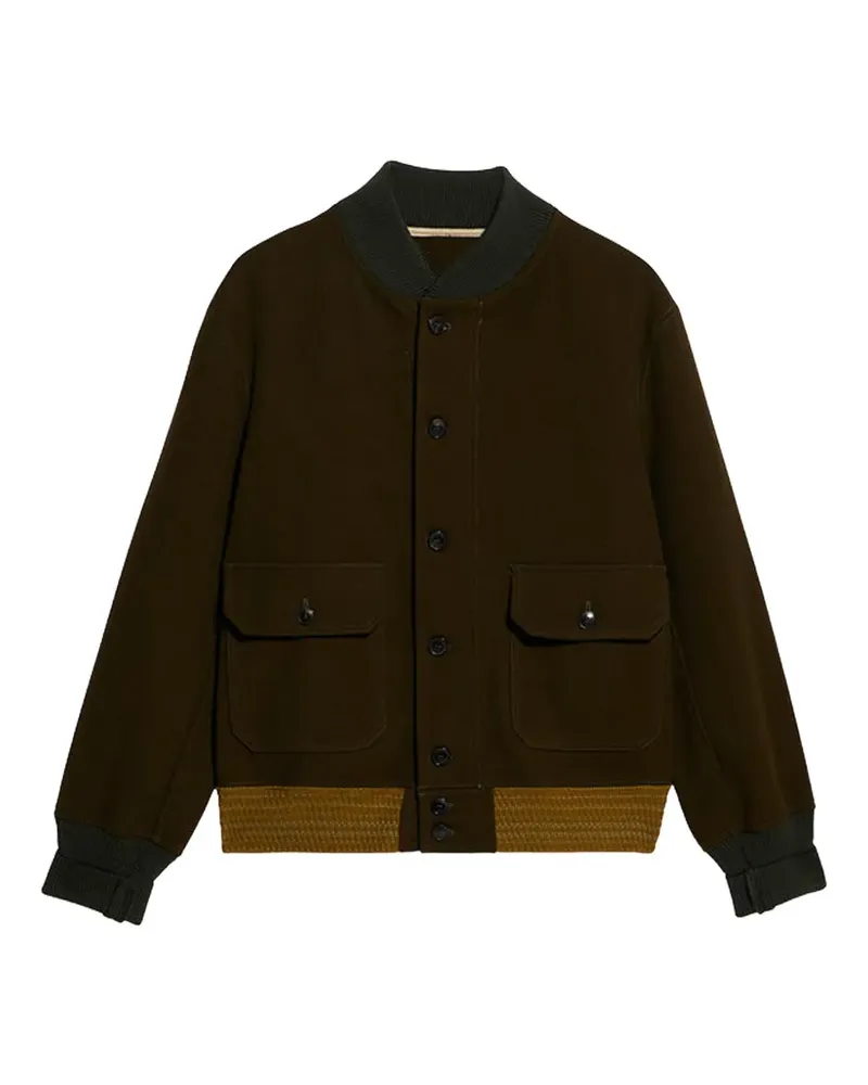 Fortela button bomber jacket - Braun Braun