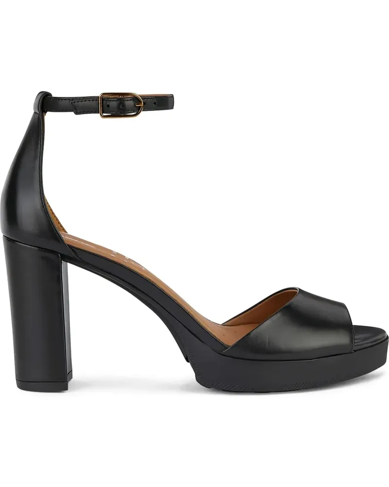 Geox Walk Pleasure Plateau-Sandalen 85mm - Schwarz Schwarz
