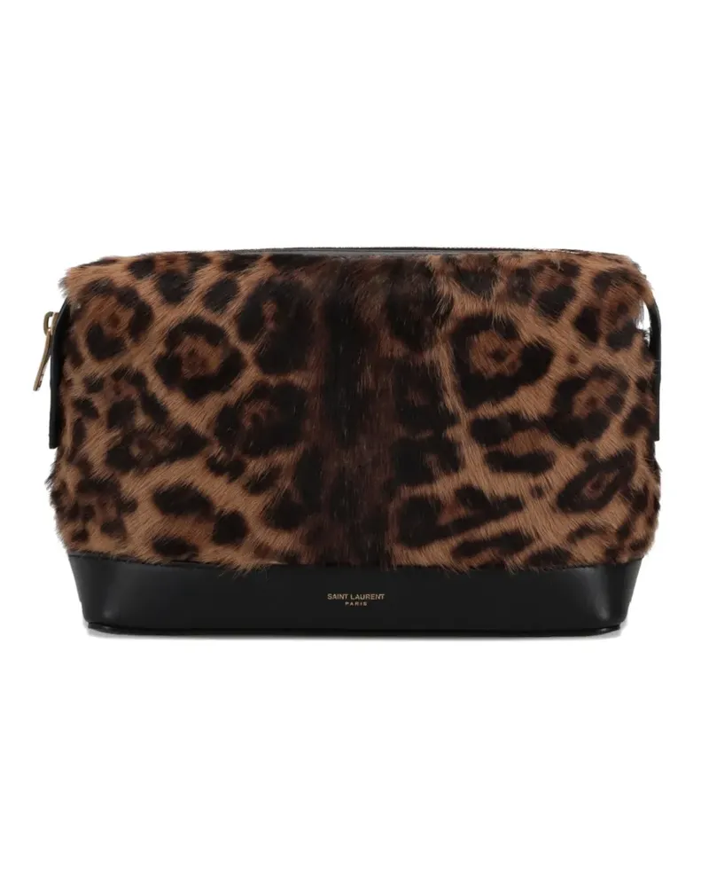 Saint Laurent Handytasche mit Leopardenprint - Braun Braun