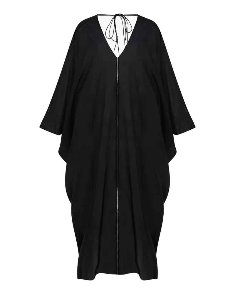 Another Tomorrow Voile dolman-sleeve maxi dress - Schwarz Schwarz