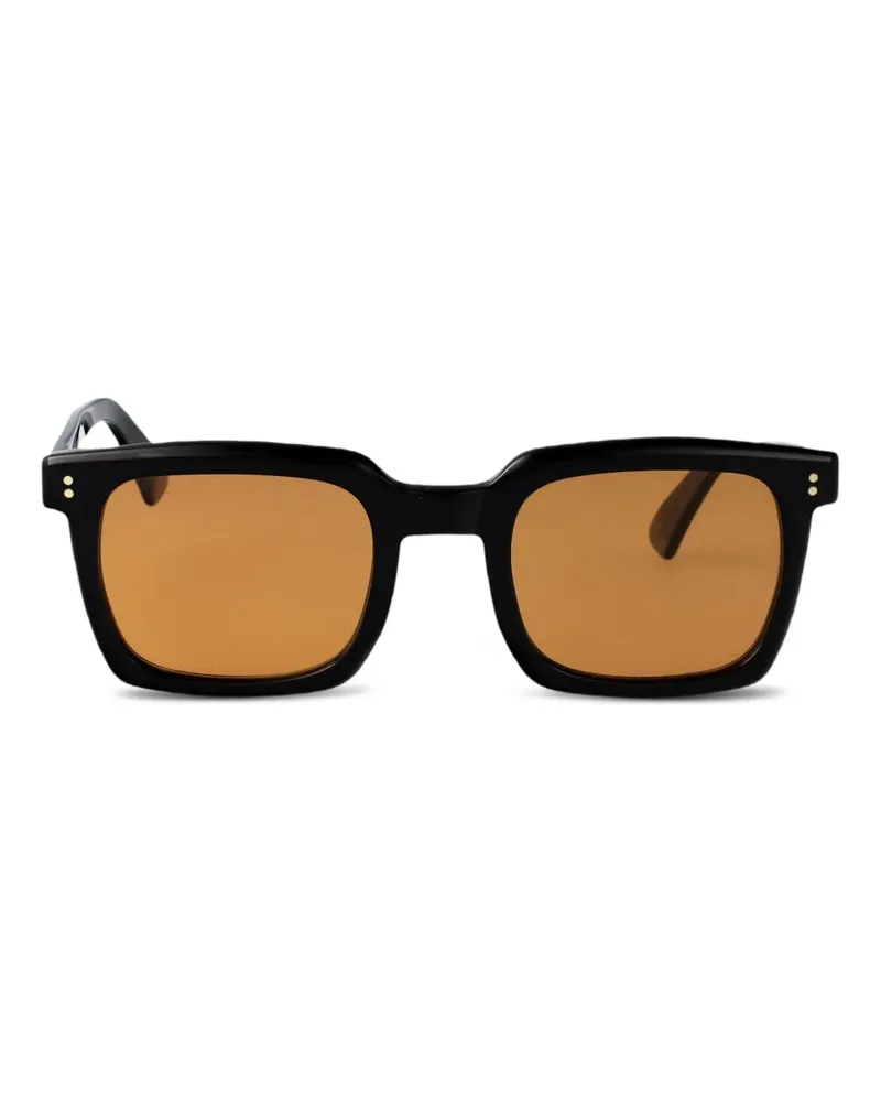 RETROSUPERFUTURE Eckige Secolo Sonnenbrille - Schwarz Schwarz