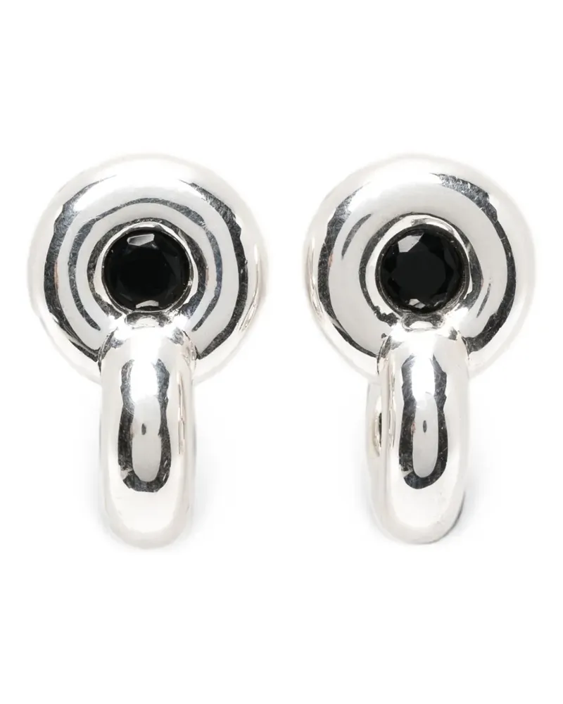 UNCOMMON MATTERS Infinity Ohrringe mit Kristallen - Silber Silber