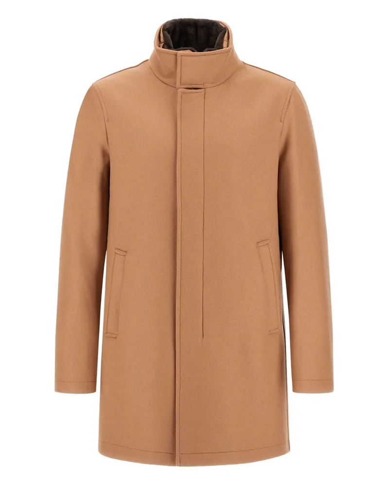 Herno Carcoat Mantel mit Stehkragen - Braun Braun