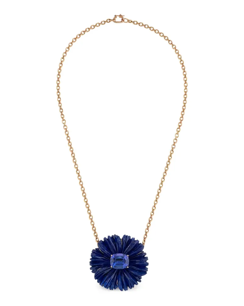 Irene Neuwirth Halskette mit Lapislazuli und Tansanit - Rosa Rosa