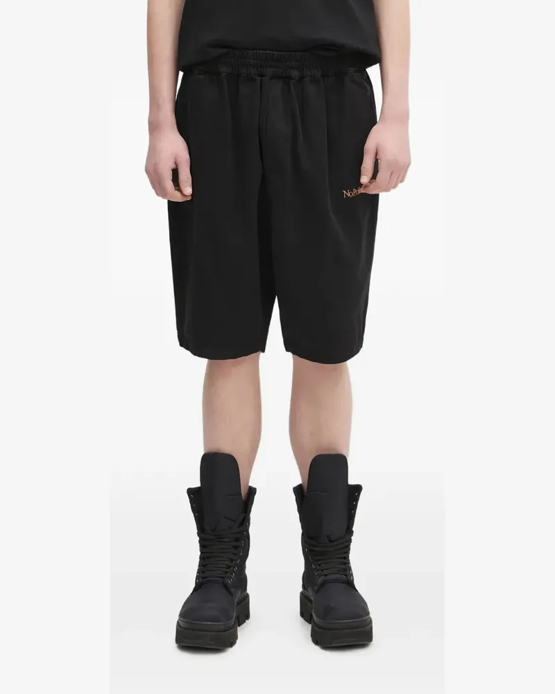 Aries drawstring logo track shorts - Schwarz Schwarz