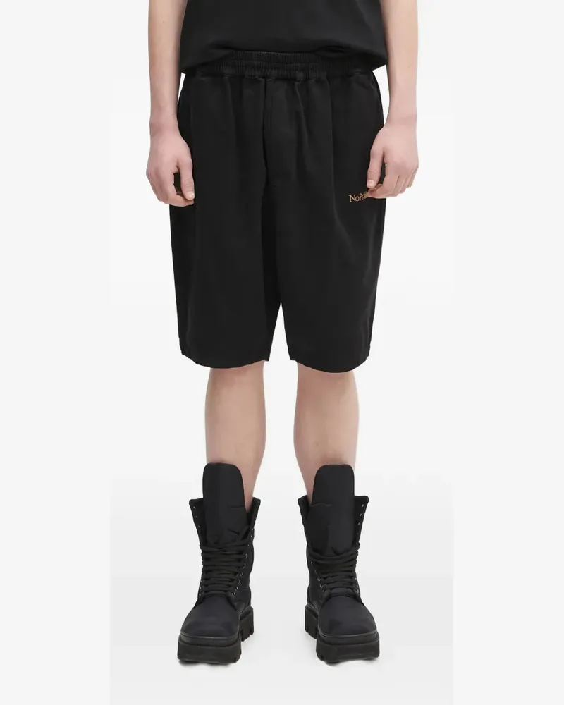 Aries drawstring logo track shorts - Schwarz Schwarz