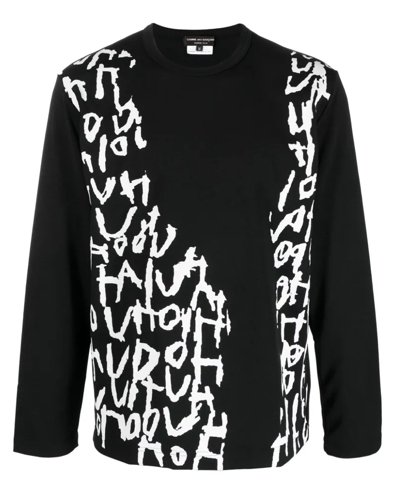 Comme des Garçons Pullover mit Print - Schwarz Schwarz