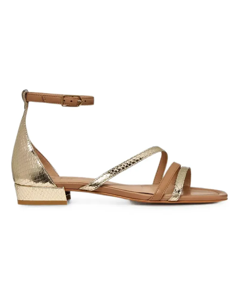 Geox New Eraklia snakeskin-effect buckled sandals - Gold Gold