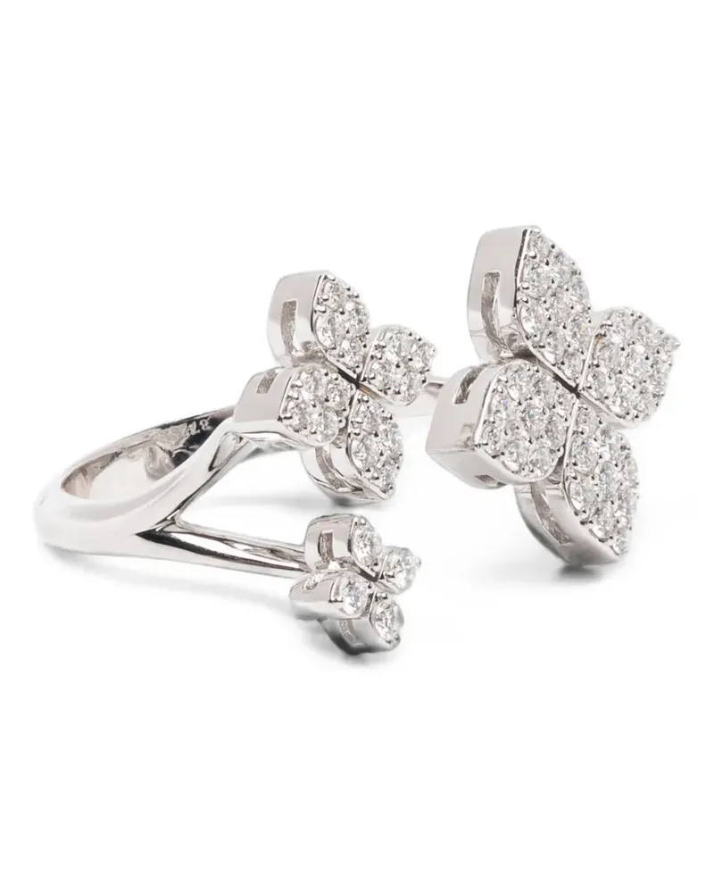Roberto Coin Princess Flower Diamantring - Silber Silber
