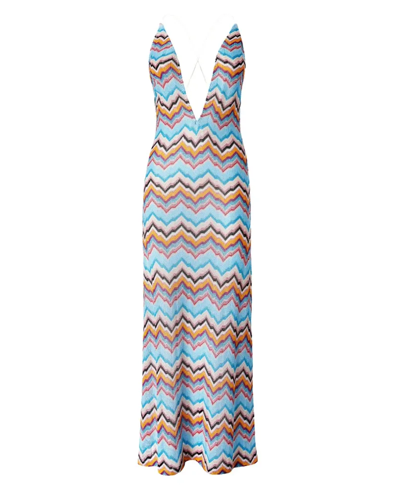 Missoni Kleid mit Zickzackmuster - Blau Blau