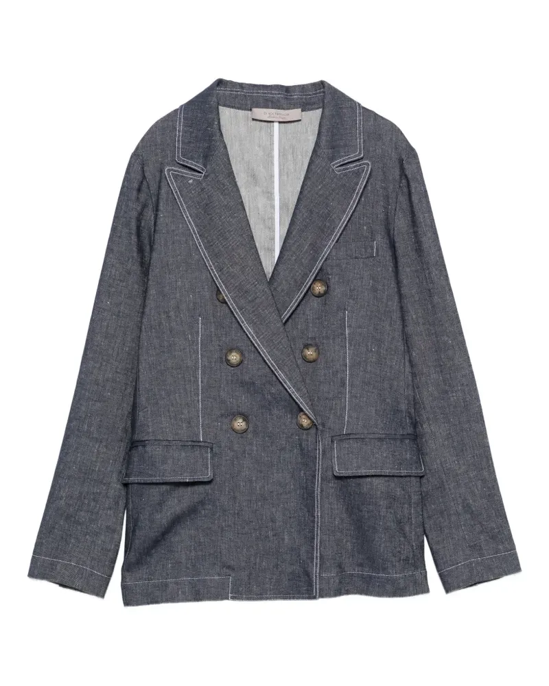 D.EXTERIOR Doppelreihiger Blazer - Blau Blau