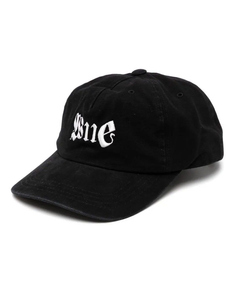 WE 11 DONE Baseballkappe mit Logo-Stickerei - Schwarz Schwarz