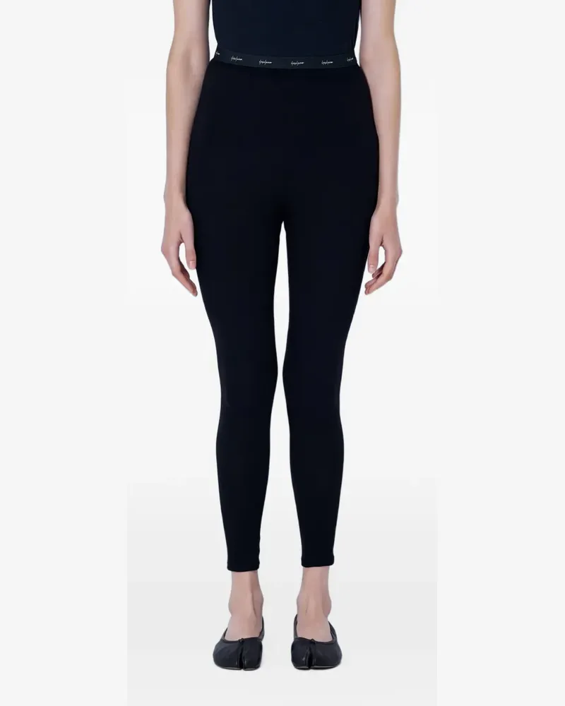 Yohji Yamamoto elasticated-waistband leggings - Schwarz Schwarz