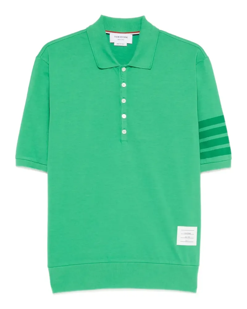 Thom Browne Poloshirt mit Streifendetail - Grün Grün