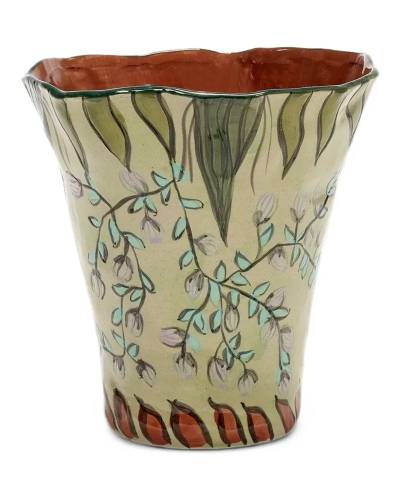 Serax Terres de Rêves floral-print ceramic vase - Nude Nude