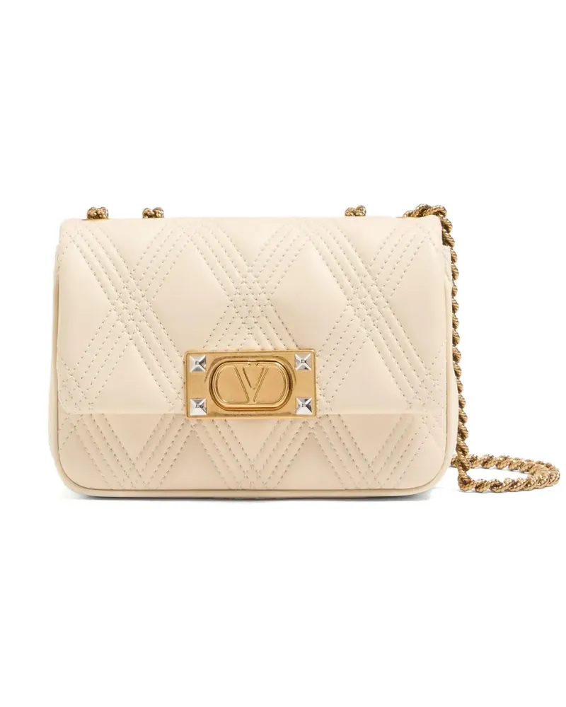 Valentino Garavani Kleine Quiltie 67 Schultertasche - Nude Nude
