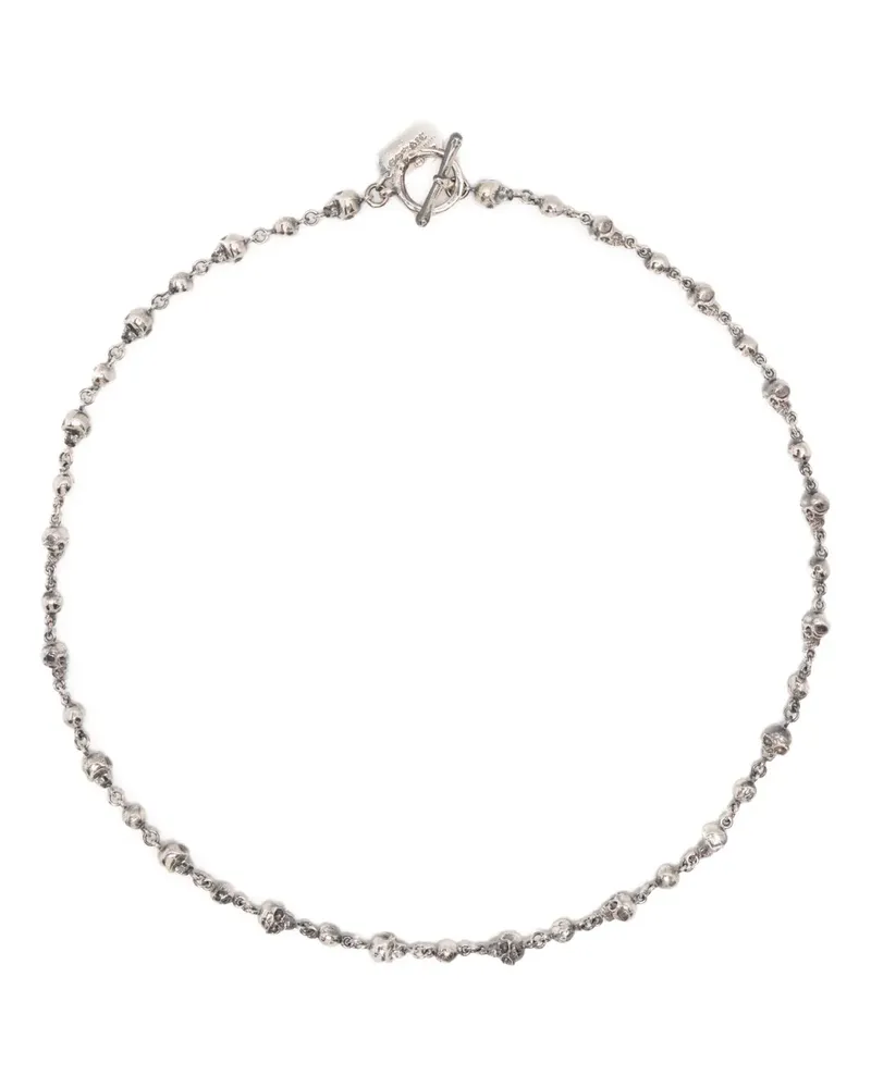 Yohji Yamamoto Totenkopf-Halskette - Silber Silber