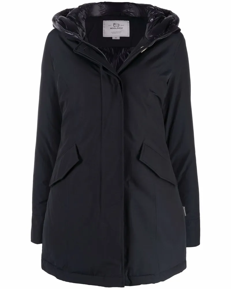 Woolrich Gefütterter Kapuzenmantel - Blau Blau