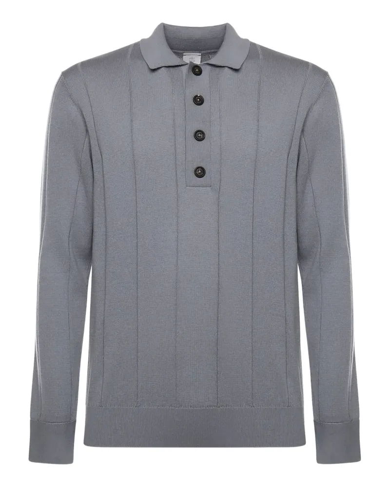 Eleventy Poloshirt mit Knopfleiste - Grau Grau