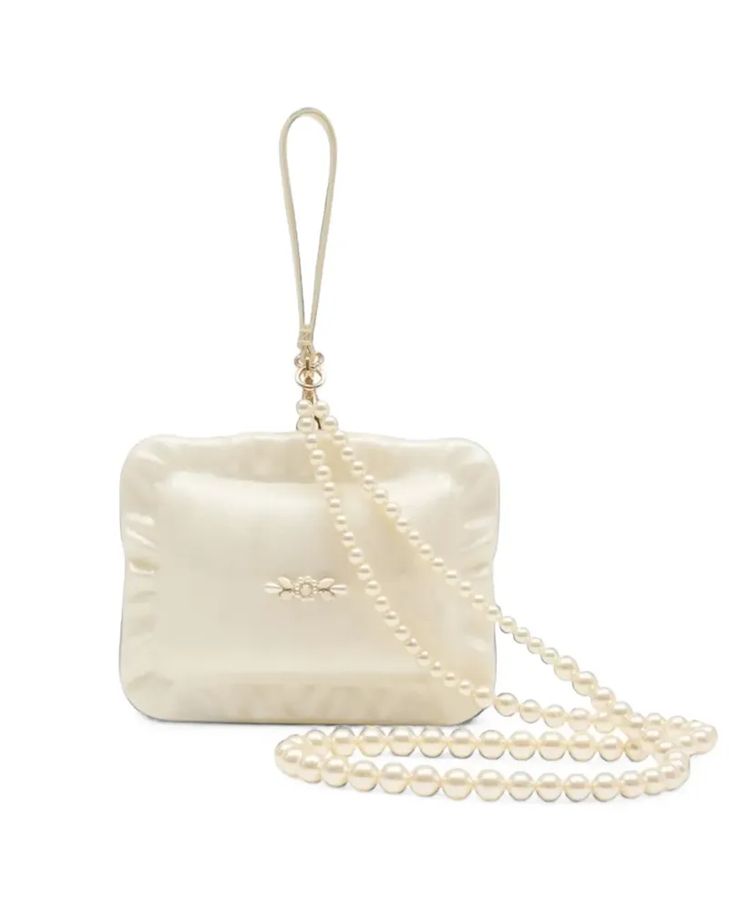 Simone Rocha Pillowcase faux-pearl-embellished clutch bag - Weiß Weiß