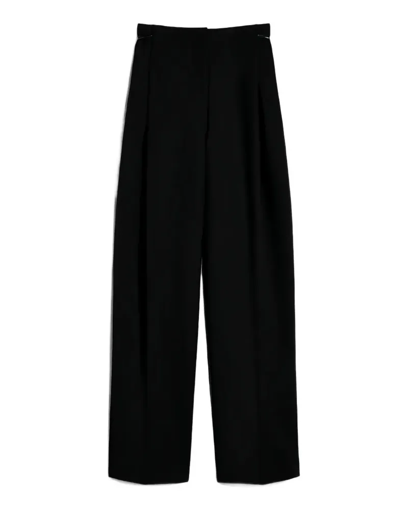 SPORTMAX Bundfaltenhose mit abnehmbarem Riemen - Schwarz Schwarz