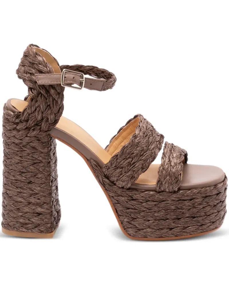 Castañer Espadrilles mit Plateau - Braun Braun