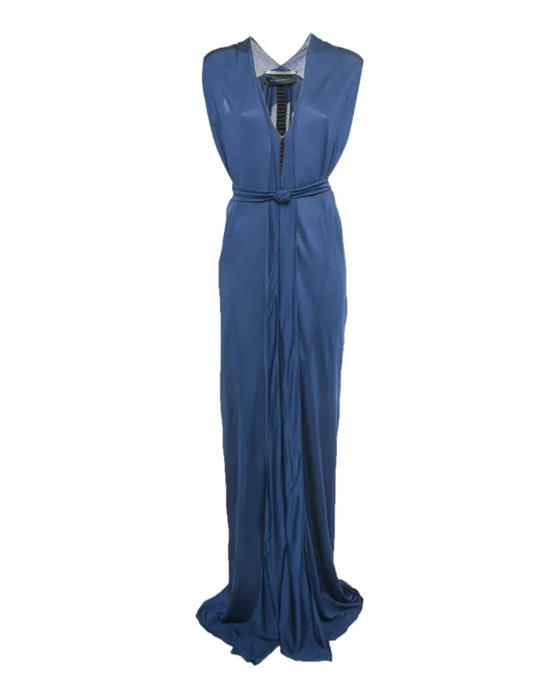 Roland Mouret Maxikleid mit Gürtel - Blau Blau