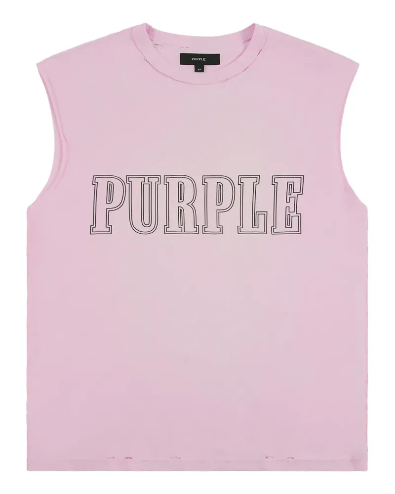 PURPLE BRAND Slab logo-print sleeveless vest - Rosa Rosa