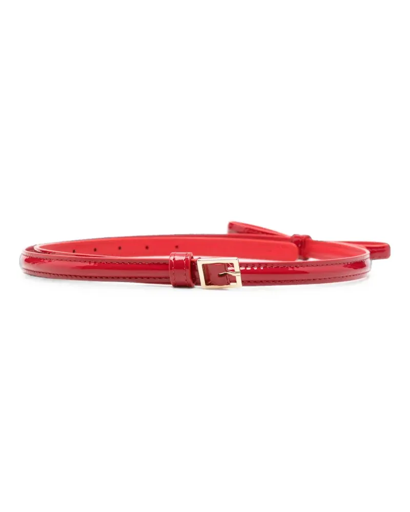 PLAN C bow-detail patent-leather belt - Rot Rot