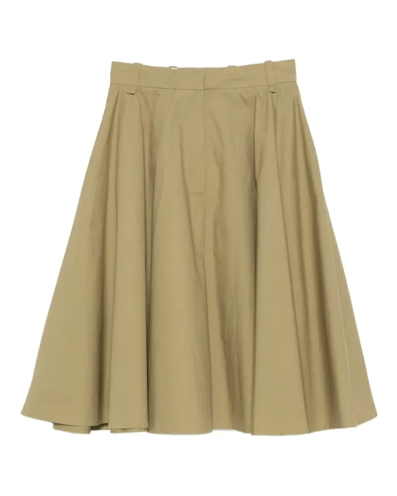 NUDE pleated flared midi skirt - Grün Grün