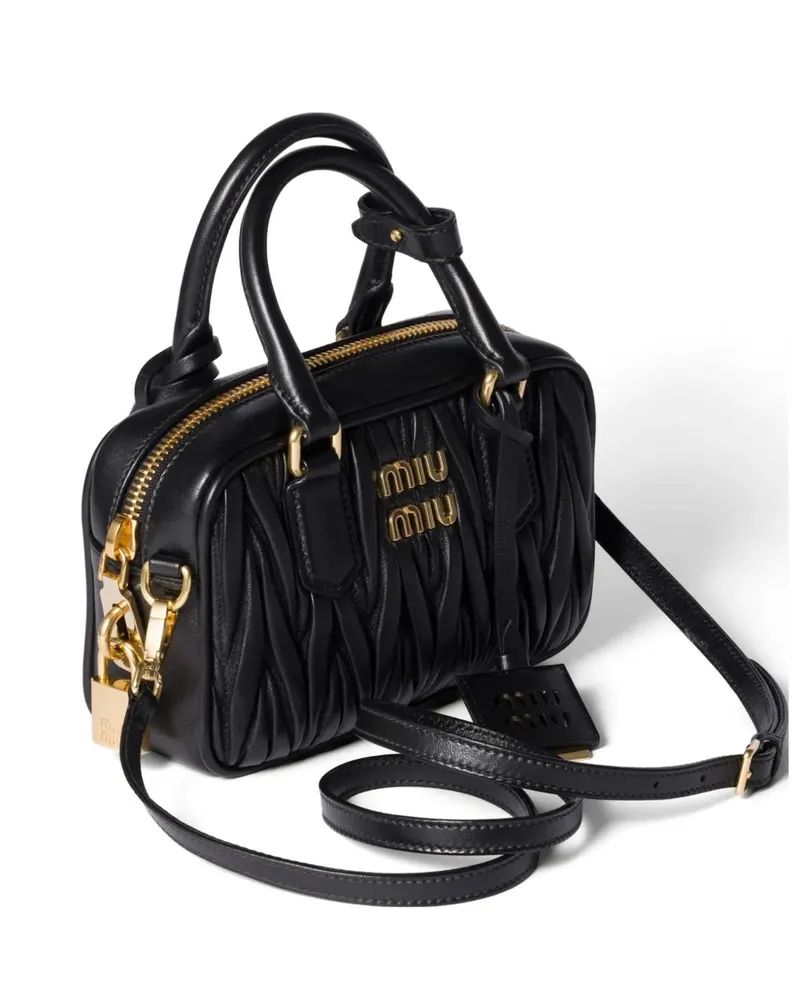 Miu Miu Arcadie Schultertasche aus Matelasse-Leder - Schwarz Schwarz