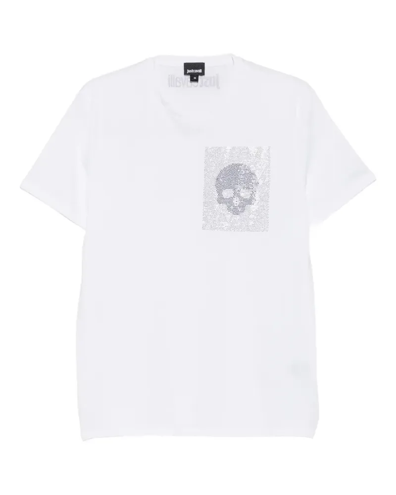Just Cavalli skull-motif T-shirt - Weiß Weiß