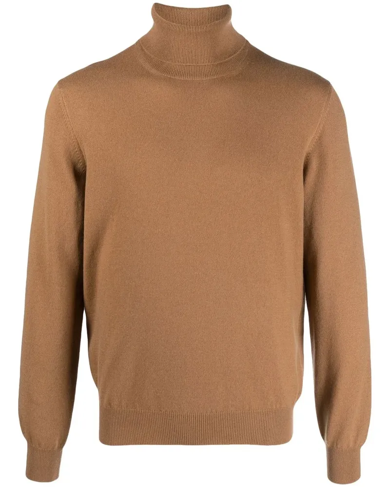 LARDINI Gestrickter Rollkragenpullover - Braun Braun