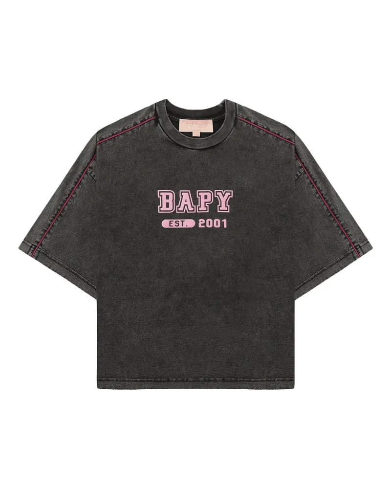 BAPE T-Shirt mit Logo-Print - Schwarz Schwarz