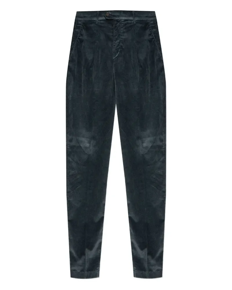 Eleventy Cordhose mit Falten - Blau Blau