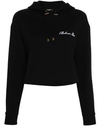 Balmain Hoodie mit Logo-Stickerei Schwarz