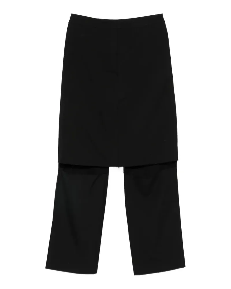 QASIMI layered trousers - Schwarz Schwarz